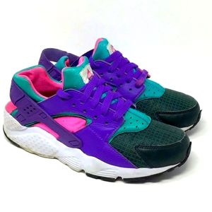 Nike Huaraches Y 5.5 Pink/purple/green 7 women’s, 5.5 men’s/youth